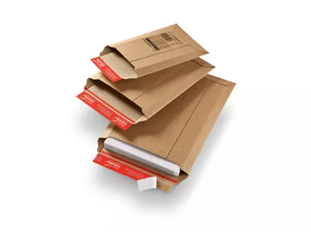 Pochette carton à soufflets 23,5 x 34 x 5 cm blanche | OD0402B-M | Bulteau Systems
