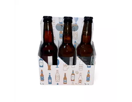 Pack bières 6 bouteilles 33 cl – Blanc – 22,5 x 19 x 12,5 cm | OD3038 | Bulteau Systems