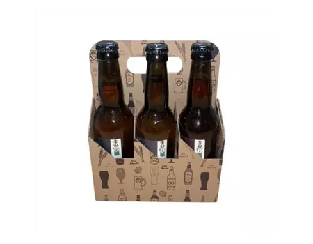 Pack bières 6 bouteilles 33 cl – Kraft – 22,5 x 19 x 12,5 cm | OD3039 | Bulteau Systems