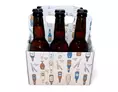 Panier bières 6 bouteilles 33 cl – Blanc – 19,5 x 13,5 x 23,5 cm | OD3041 | Bulteau Systems