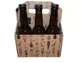 Panier bières 6 bouteilles 33 cl – Kraft – 19,5 x 13,5 x 23,5 cm | OD3042 | Bulteau Systems