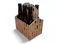 Panier bières 6 bouteilles 33 cl – Kraft – 19,5 x 13,5 x 23,5 cm | OD3042 | Bulteau Systems