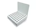 Présentoir carton pré-rolls CBD – 36 emplacements blanc 16,5 x 16,5 x 19 cm | OD3053 | Bulteau Systems